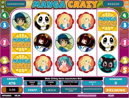 Manga Crazy Spielautomat - Casino770 - 25 GRATIS BONUS-manga-crazy-spielautomat.jpg