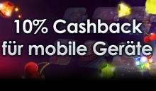 10% Mobile Cashback und 10€ pro Tag im Casino Euro