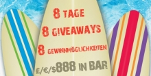 Acht Tage lang Giveaways bei 888